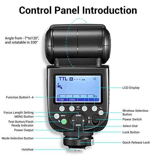 Image of Godox TT685II-S Flash for Sony, 2.4G TTL HSS 1 /8000s Sony Flash Speedlite | GN60 External Flash, 330 Full Power Flashes, 0.1-2.6s Recycle Time, TCM Instant Conversion, Quick Release Lock, 20-200mm Zoom
