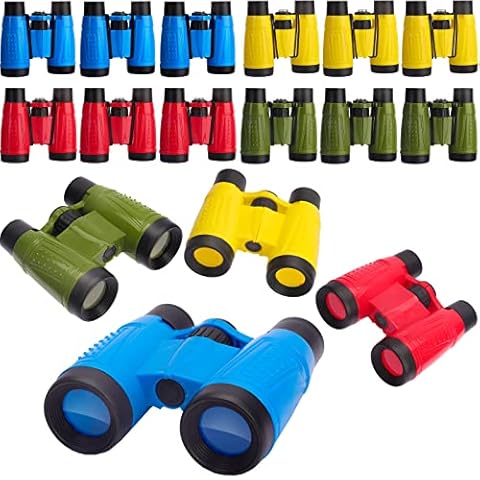 ASONA 24 PCS Binoculars for Kids with Neck String, Bulk Toy Binoculars Nature Exploration Toys Safari Jungle Animal Theme Party Favors for Bird Watching Camping Hunting Hiking Supplies Cover