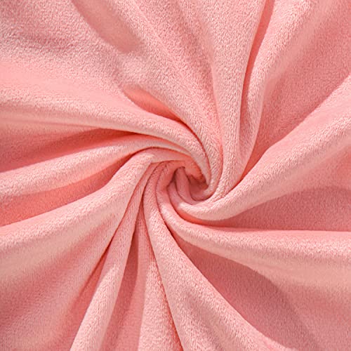Image of NTBAY Zipped Velvet Toddler Pillowcases, 2 Pack Cozy Luxury Flannel Plush Travel Pillow Cases, 13x18 Inches, Light Pink