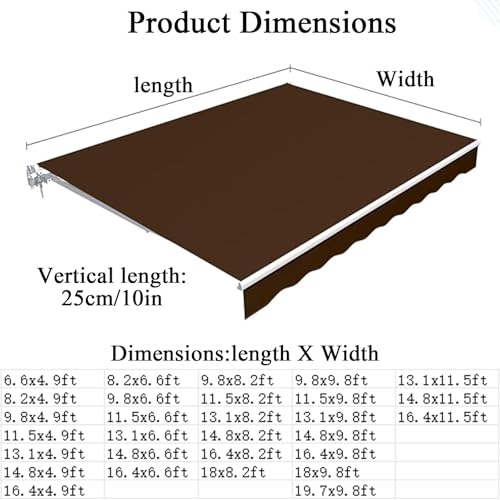 Auvent pare-soleil rétractable 6x3m avec protection de balcon - 8