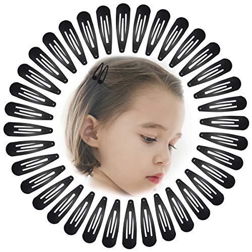 60Pcs Metal Snap Hair Clips - 2 Inch Black Clips for Hair Barrettes Women Portable Hair for Girls Child Headwear Hair Styling Clips Accessories