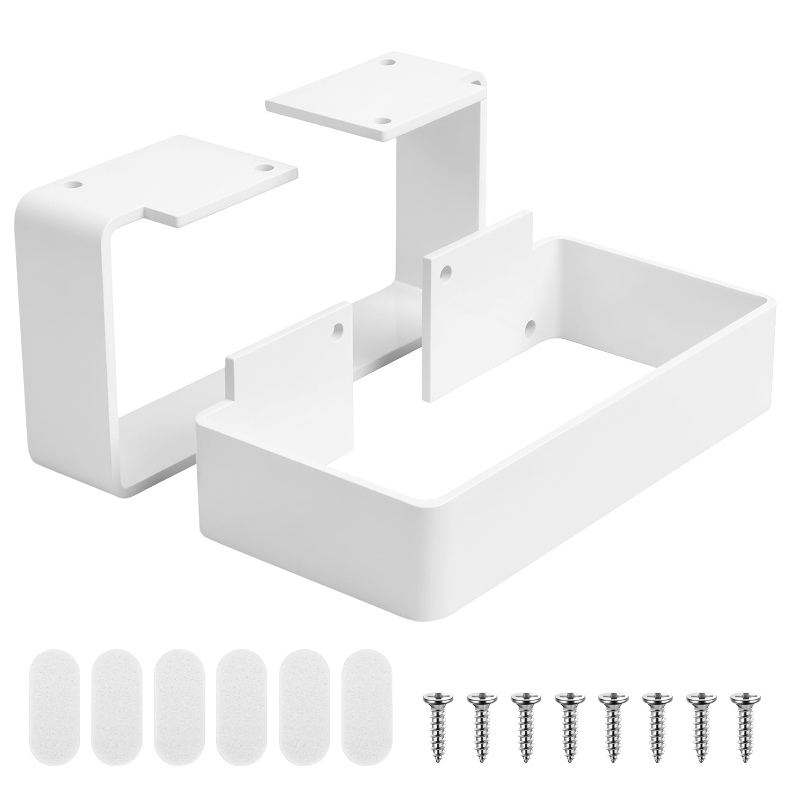 BJBJJIU 2 Pcs Table Legs, Modern Metal Heavy Duty Furniture Legs, Industrial Furniture Feet for DIY Coffee Table Breakfast Bar Desk Stand Bench LegssW 5.5cm x H10cm (White 20cm/7.87 in)