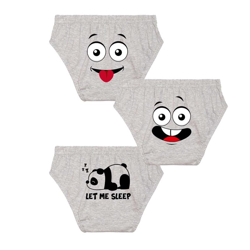 Image of Nusyl Boys Cotton Briefs for Kids | Face Print Underwear Innerwear | Soft Breathable Fabric | Comfortable Fit | 3-14 Years | Multiple Colors & Packs
