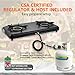 BesNerg Propane Stove 2 Burner Gas Stove Top, 27200 BTU High-Efficiency LPG Metal Cooktop With Auto Ignition, CSA Regulator and Hose, Perfect for Outdoor Kitchen, Camping, RV & Emergency Cooking