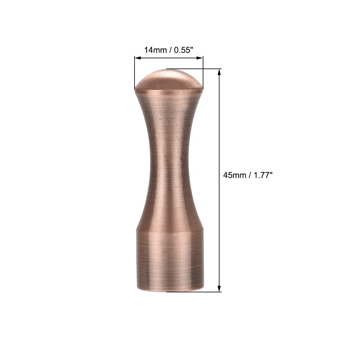 sourcing map Gancho de pared para toalla de baño, ganchos para colgar en la pared, 14 x 45 mm (DXL) de cobre cepillado, 3 unidades