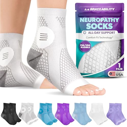 BraceAbility Neuropathy Socks (Pair) - Peripheral...