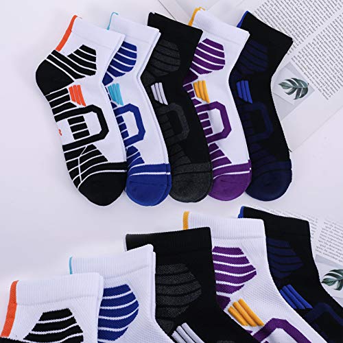 Meias Esportivas, Andoer Meias esportivas masculinas e femininas toalha com listras inferiores antid