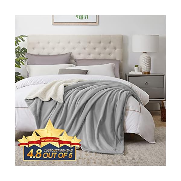 Walensee Sherpa Fleece Blanket Plush Throw Fuzzy Super Soft Reversible Microfiber Flannel Blankets For Couch, Bed, Sofa Ultra Luxurious Warm and Cozy For All Seasons - Image 5