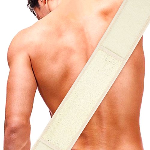 DigHealth Exfoliating Loofah Back Scrubber for Bath, Long Shower Luffa Sponge with Bar