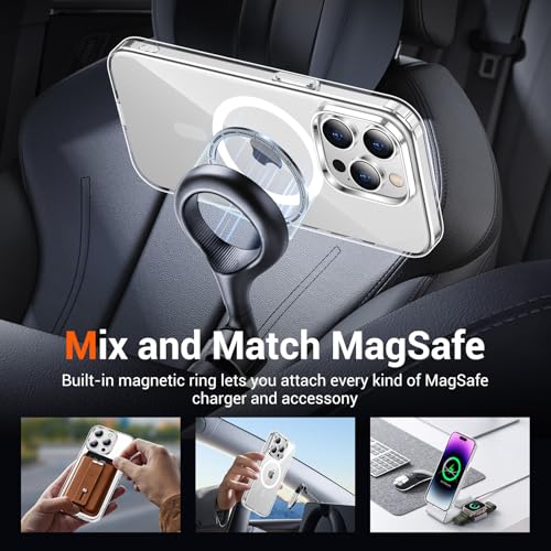 Image of Thermoplastic Polyurethane For iPhone 14 Pro Max Case Clear,[Compatible With Magsafe][Anti-Yellowing][Military-Grade Protection] Shockproof Slim Case Phone Case