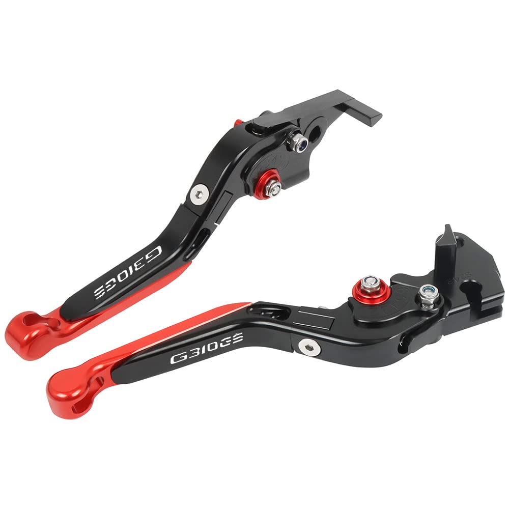 Beqlxta Red-3 Brake Clutch Adjustable Lever​ For G310gs G 310Gs G310 Gs 310 2021-2023 Motorcycle Adjustable Cnc Brake Clutch Levers Folding Extendable Handles Lever(Red-3)