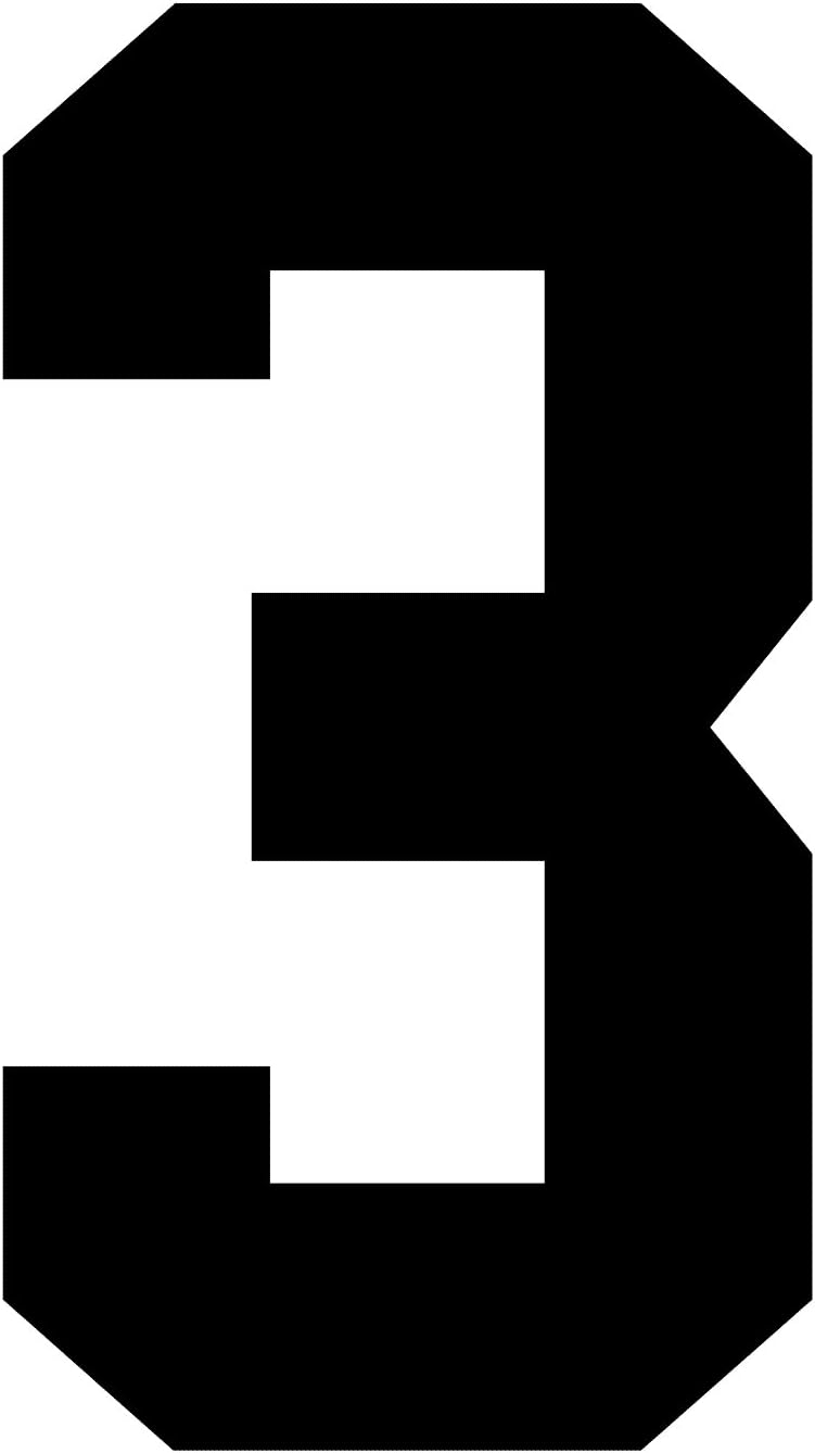 Two Pieces (Style A) 8" Tall,Sports T-Shirt Jersey Football Baseball Single Number,Iron On,Heat Transfer,Team,t-Shirt