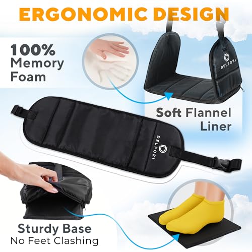 Delfori Portable Airplane Footrest For Airplane Travel thumb #3