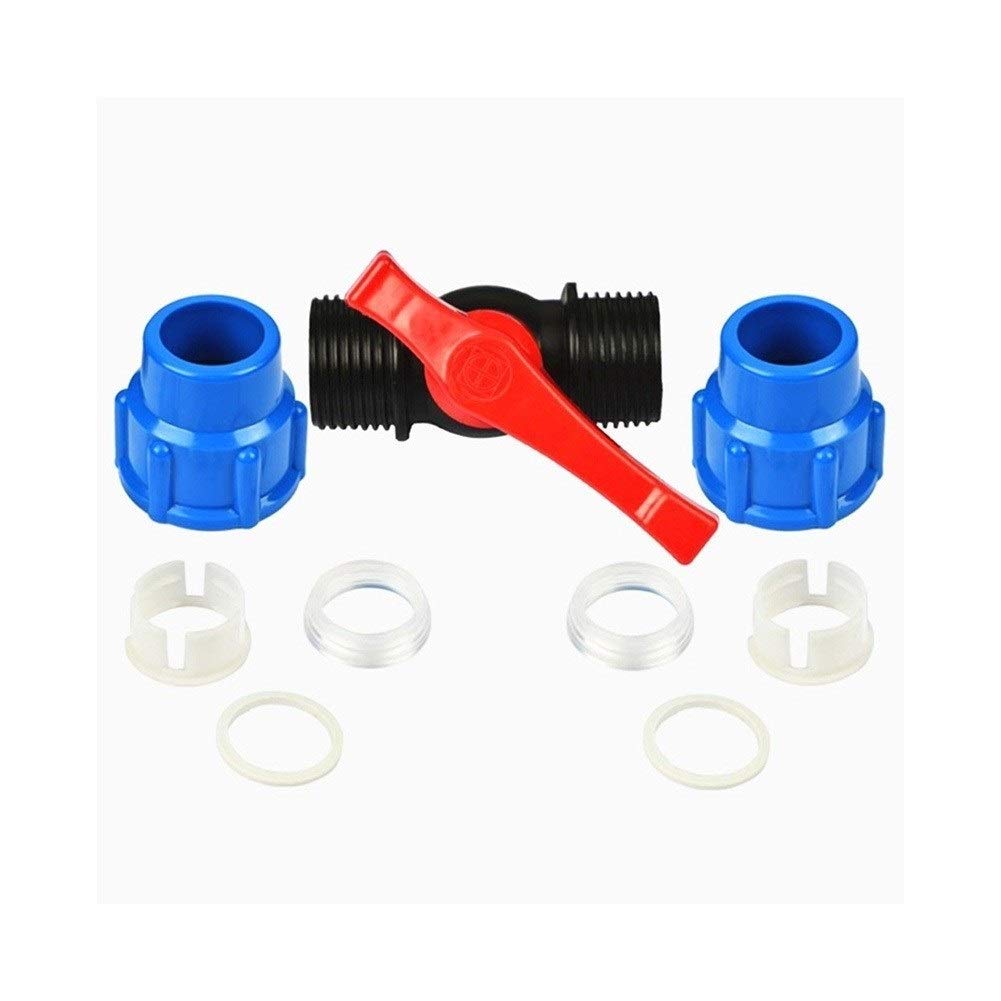 Valvola di ritegno a spillo Fa 1 pz Connettore della valvola del tubo, 20/25/32/40/50/63mm Connettore rapido della valvola del tubo dell'acqua in plastica Tubo in PE Valvole a sfera Accessori(Blue,63m