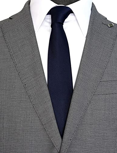 Image of Skinny Solid Ties for Men, 2.5 inch Slim Plain Neckties 4-Pack
