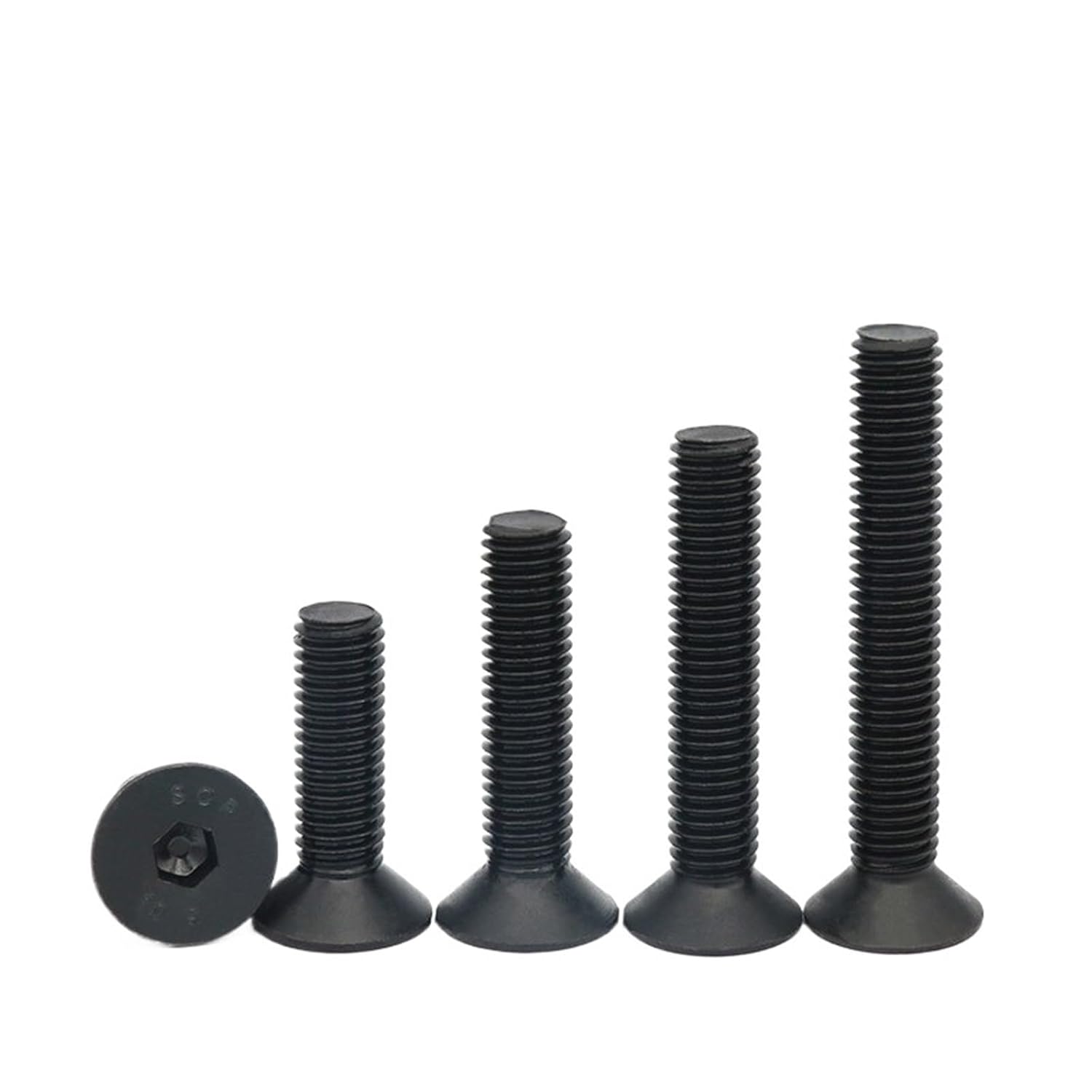 10.9 Grade M1.6 M2 M2.5 M3 Flat Countersunk Hexagon Socket Head Screw Carbon Steel Machine Bolts DIN7991(M2.5x20mm 100pcs)