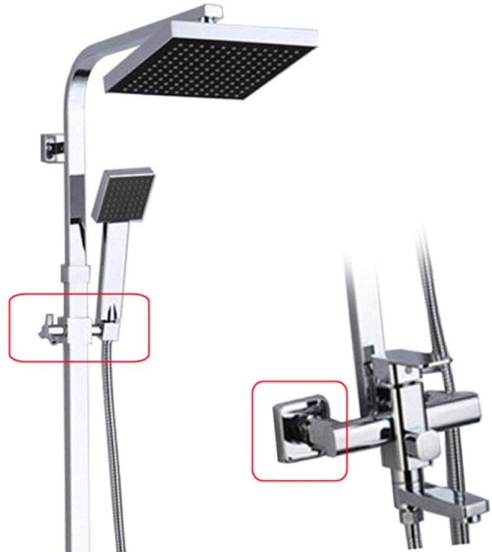 Robinet de douche de salle de bain avec tête carrée et kit complet avec bec rotatif