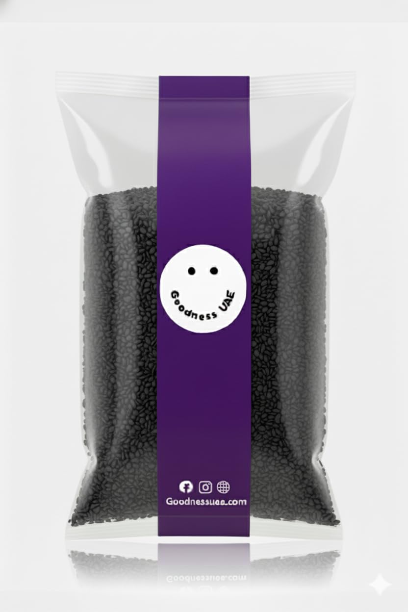 Premium Black Sesame Seeds Goodness UAE – 250g | 100% Natural & Raw | Rich in Protein, Calcium & Antioxidants | Ideal for Baking, Salads, Tahini, Smoothies & Indian Recipes | Vegan & Gluten-Free