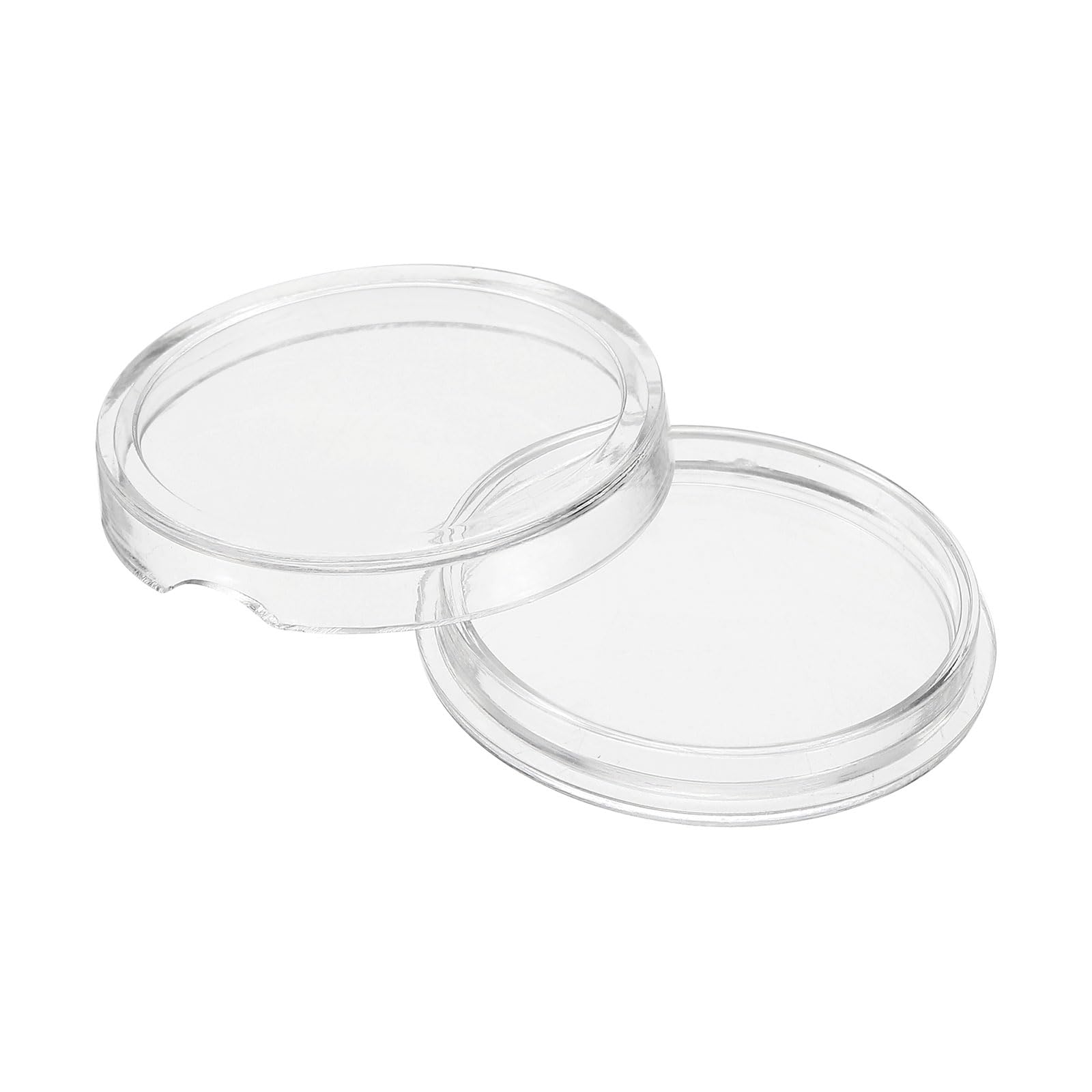 PATIKIL Portamonete Per Monete Da 24mm, 50 Pezzi Baccello A Barra Portamonete In Plastica Trasparente Contenitore Rotondo Per Monete Custodia Per Collezione Per Proteggere Mezzi.