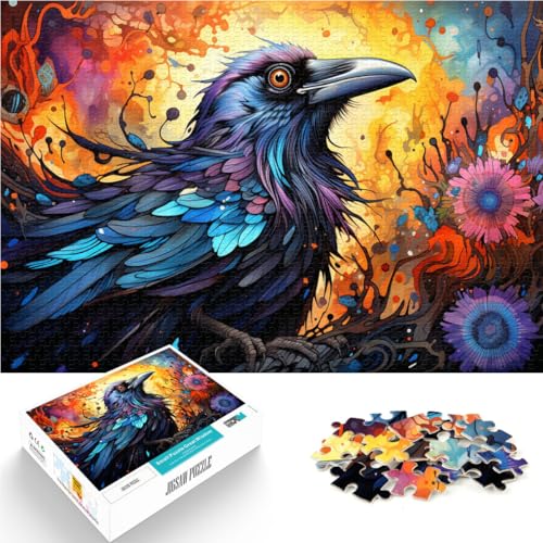 Puzzle adulto de cuervo para adultos, 1000 piezas, rompecabezas de 10,27 pulgadas x 14,96 en tablero de cardboard, adecuado para adultos y niños de 14 y hasta educativos, FamilyGame