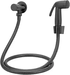 Ducha Higiênica Preto/Black Banheiro Completa Metal 1/4v.