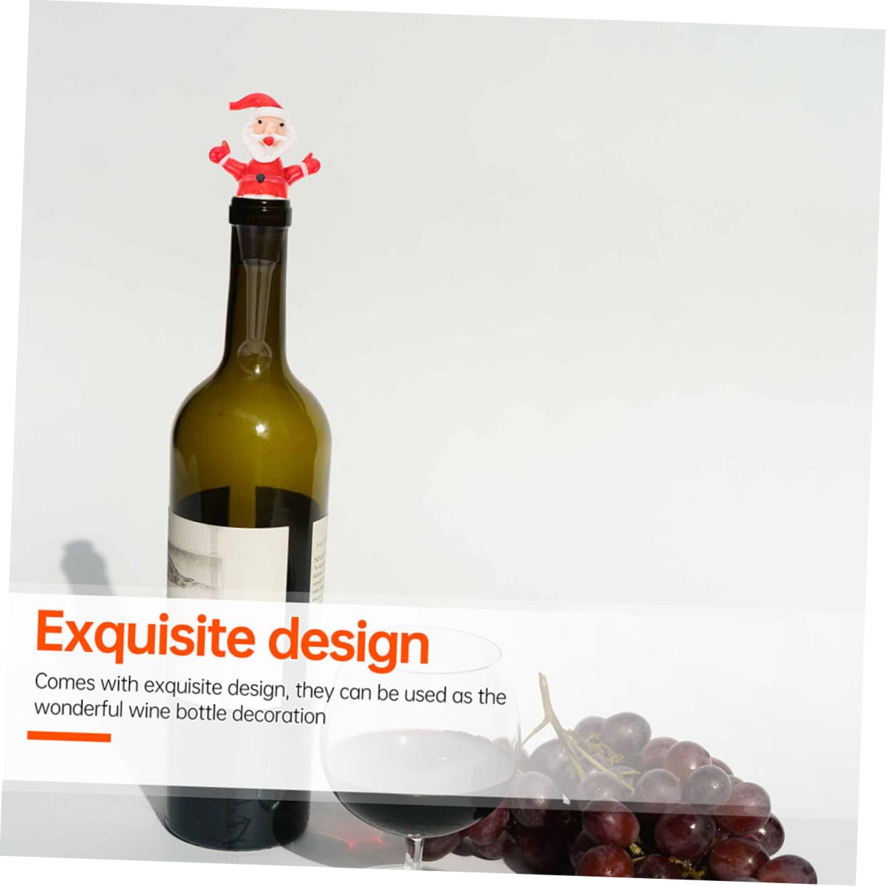 Alipis 6 Pièces De Vin De Noël De Boissons Au Vin De Bouteilles De Vin Sous Vide De Vin Pour Bouteilles De Vin Scelleuses Sous Vide Alliage De Zinc