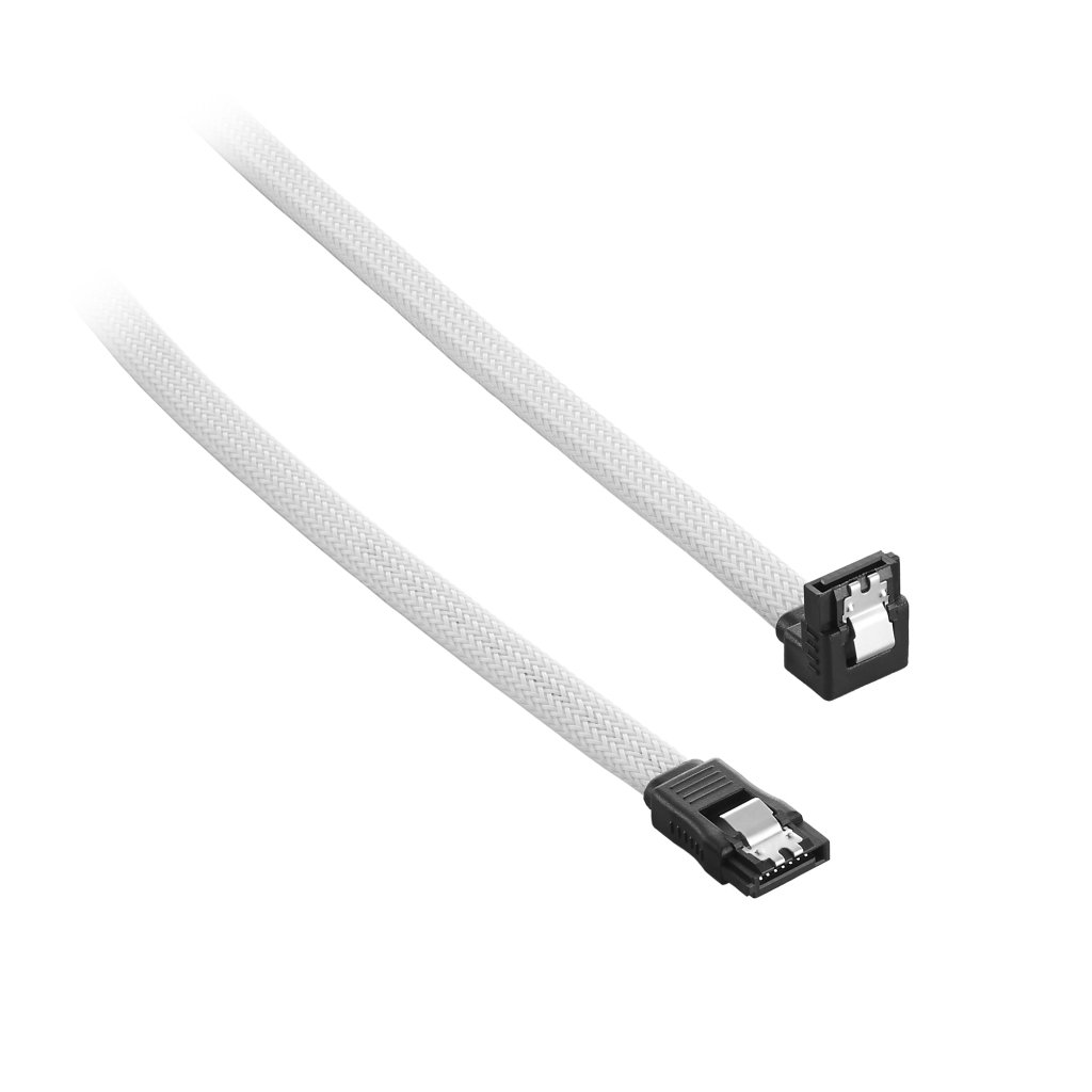 Best Cyber Monday 🔥 CableMod ModMesh Sleeved Right Angle SATA 3 Cable (White, 60cm)