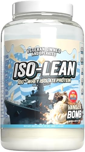 Isolean, 100% aislado de proteína de suero de leche, absorción rápida, magro iso, bajo en azúcar, maximiza la recuperación, 0.88 onzas por porción,
