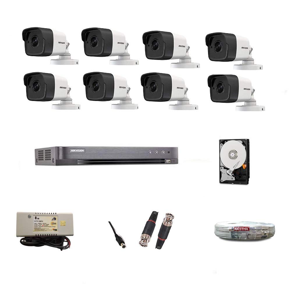 Hikvision AED Ultra Full HD 5MP DS-7B08HUHI-K1 8CH HD DVR with 8 Bullet Cameras DS2CE1AHOT-ITPF and 4TB Hard Disc, Wire Roll, Supply and All Required Connector-image-38