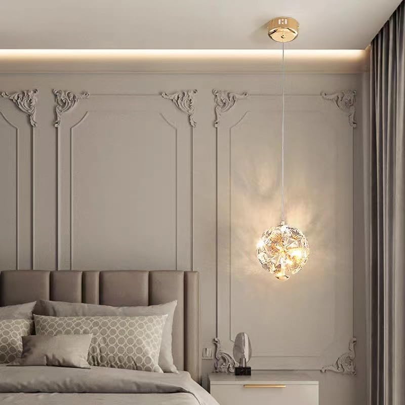 Image of CITRA led Gold Crystal Flower Pendant Ceiling Lamp Light - Warm White