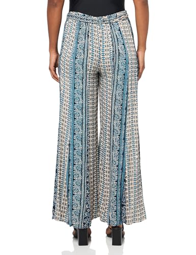 Angie Women's Printed Wide Leg Pants with Tie Waist2