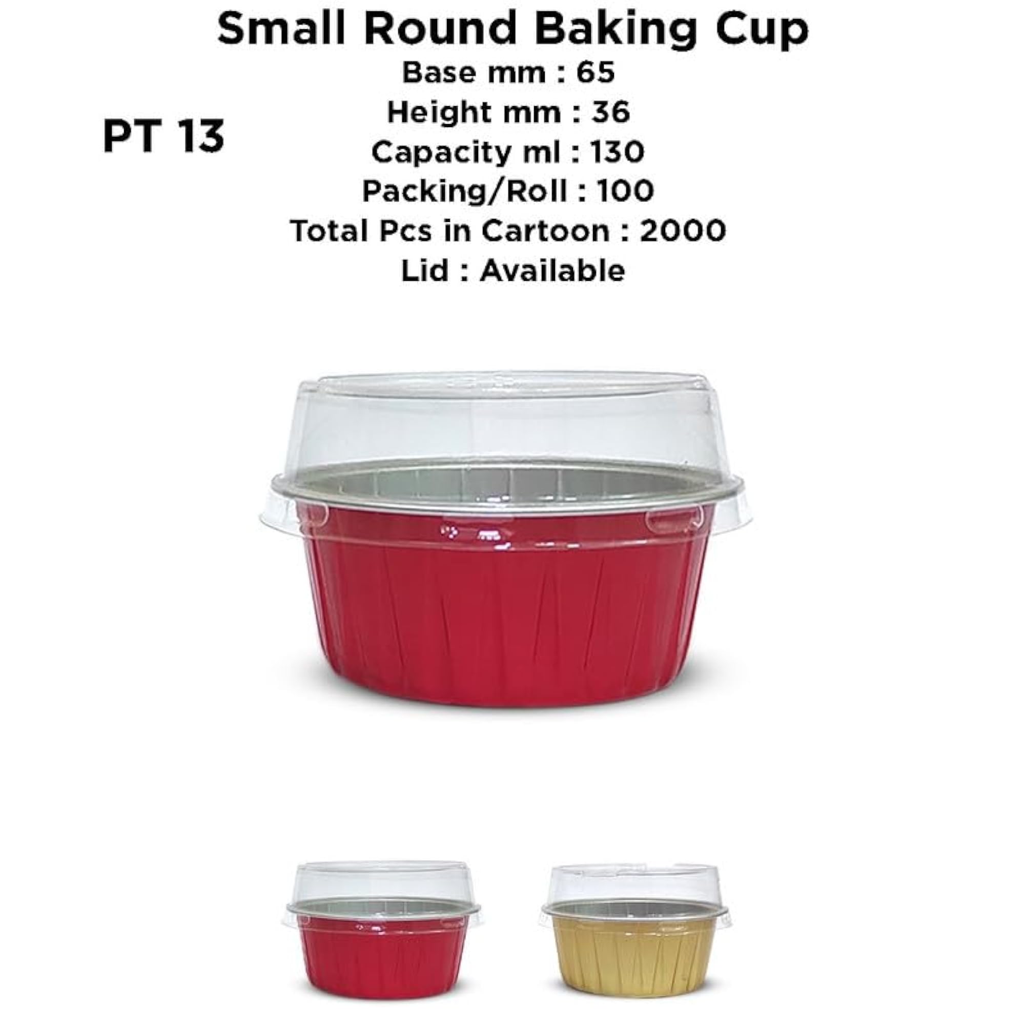 Aluminium Small Round Baking Mould with Lid