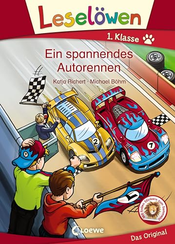 LOEWE - Leselöwen 1. Klasse - Ein spannendes Autorennen: Erstlesebuch für Kinder ab 6 Jahre