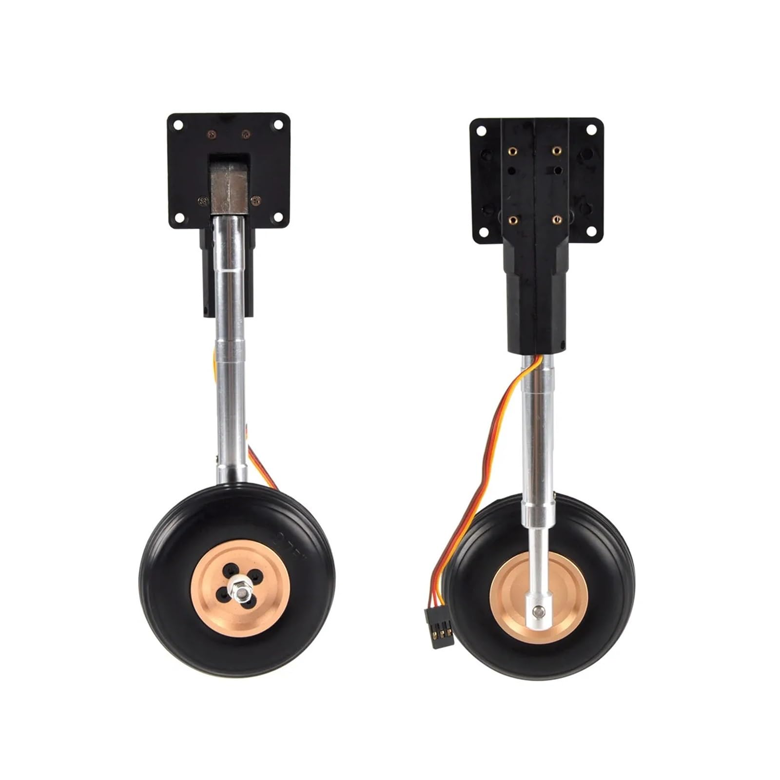 Tren de Aterrizaje retráctil sin servo con Ruedas de 200 mm Compatible con Modelos de Aviones RC de 4 a 6 kg Universal(2pcs Main)