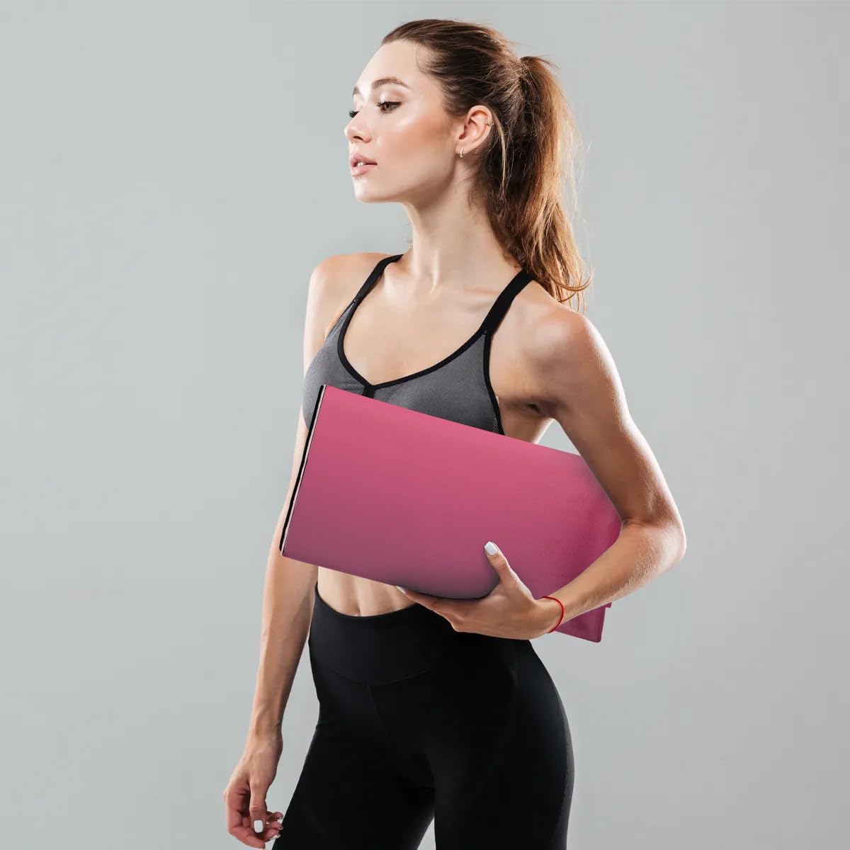 Custom Name Yoga Mat,Personalized Travel Yoga Exercise Mat,Non Slip,Perfect for Kids & Adults,Gradient Color E Series