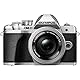 Olympus OM-D E-M10 Mark III Kit, Micro Four Thirds Systemkamera (16 Megapixel, Bildstabilisator, elektr. Sucher, 4K-Video) + M.Zuiko 14-42mm EZ Zoomobjektiv + M.Zuiko 40-150mm Telezoom, silber/schwarz