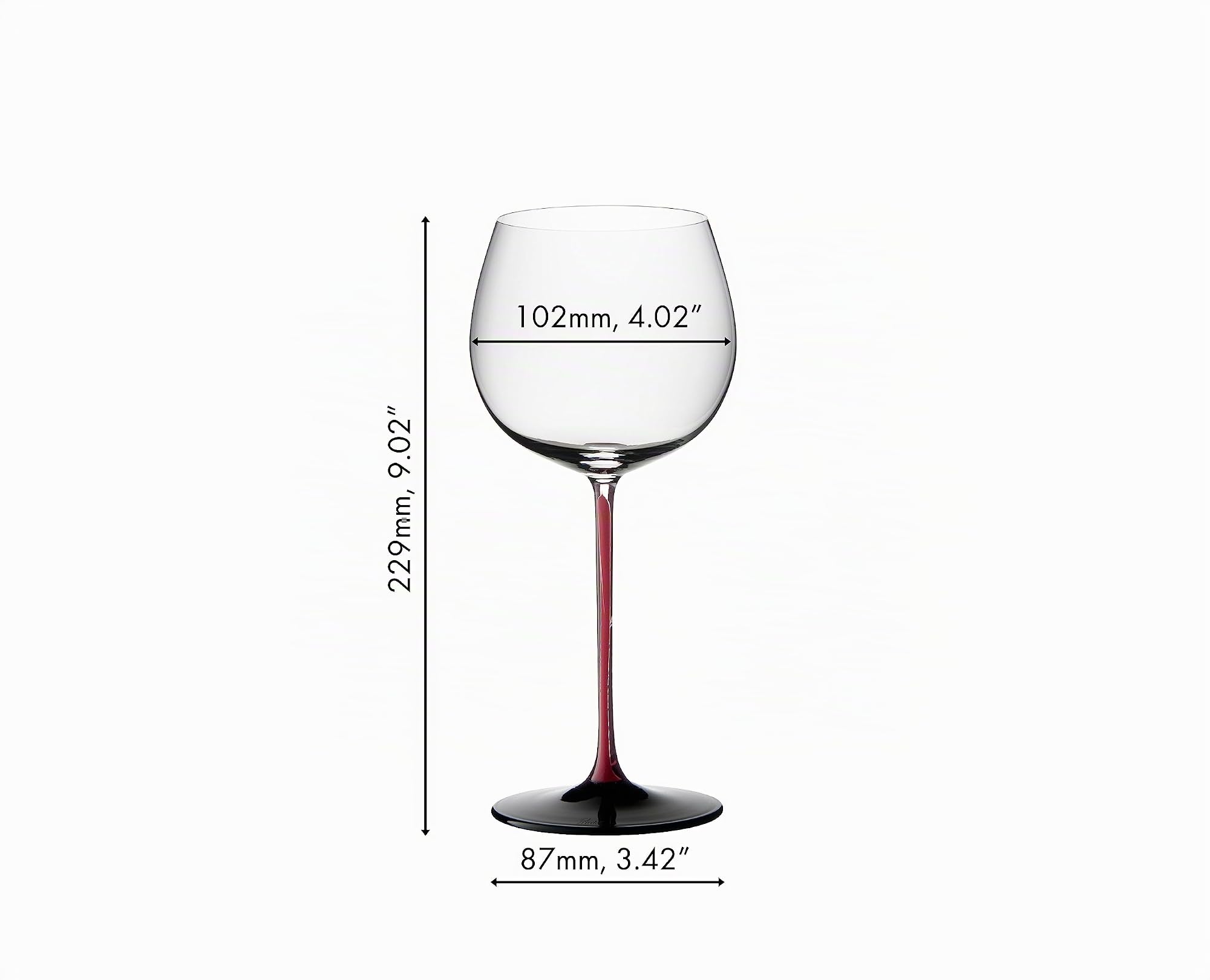 Riedel Sommeliers Black Series Montrachet Glas, Rot/Schwarz