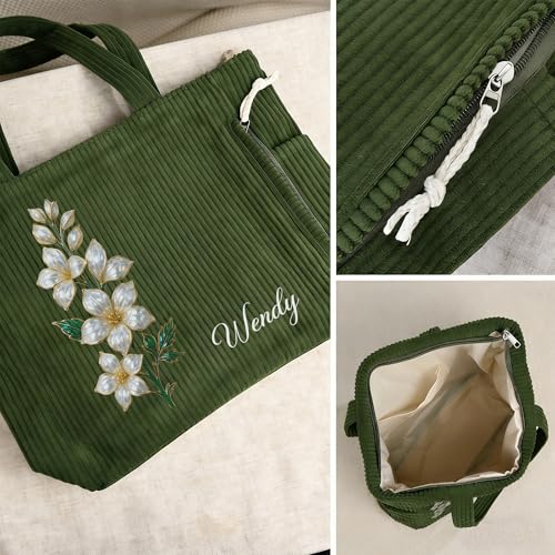 Bolso Tote de Pana Personalizado para Mujer miniatura 4