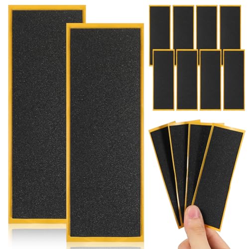 Healifty Cinta de Agarre Antideslizante para Patinetas de Dedo, Espuma Adhesiva 38x110 Mm, 12 Piezas, Accesorios para Fingerboard, Adecuado para Práctica y Competición