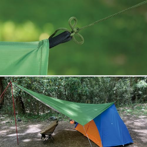 TRIWONDER Camping Tarp Waterproof Rain Fly Hammock Shelter for Hiking, Backpacking, Hammock, Beach, Picnic and Other Outdoor Activities - Accessories Included (Camo) - Image 5