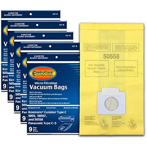 EnviroCare Replacement Vacuum Bags Designed to fit Kenmore Canister Type C or Q 50555, 50558, 50557 and Panasonic Type C-5 45 pack Cover