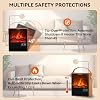 Portable Electric Fireplace Heater for Indoor Use,Fake Fireplace Space Heaters 1500W High Power,Small Fireplace with Realistic 3D Flame Effect,Mini Heater with Overheat and Tilt Protection