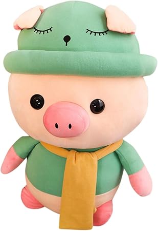 Amazon ぶた 豚 ぬいぐるみ 抱きまくら 動物 もちもち ふわふわ おもちゃ お誕生日プレゼント 子供へ 彼女彼氏へ 縫い包み バレンタインデー ホワイトデー クリスマス ギフト お祝い 飾り グリーン 50cm ぬいぐるみ おもちゃ