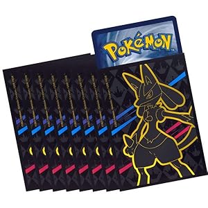 Pokemon – Lucario Card Sleeves – Deck Protectors – x65 – Crown Zenith
