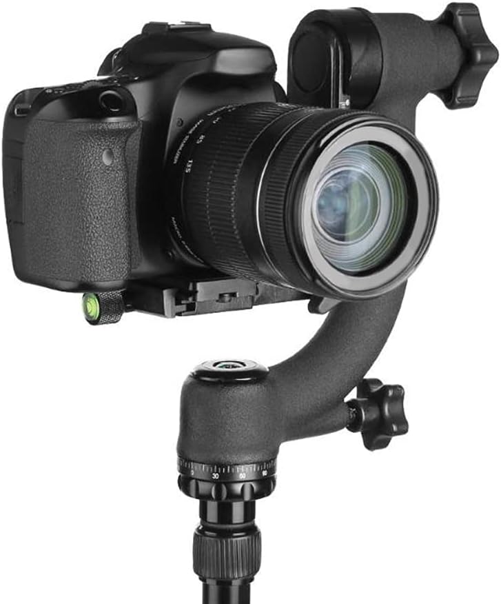 Aluminum Rugged Panoramic Gimbal Tripod Ball for Head with Arca-Type Quick Release Plate UNC 1/4 Screw for DSLR Cameras up to 44 lbs