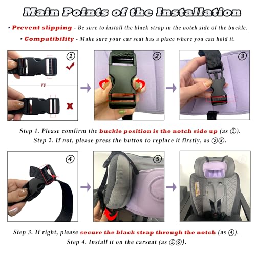 Image of Adjustable Baby Car Seat Head Support Band Baby Neck Relief Hold | Baby Safety Car Seat Neck Relief Hold, Comfortable Head Hold Head Strap for Baby, Kids, Children, Purple