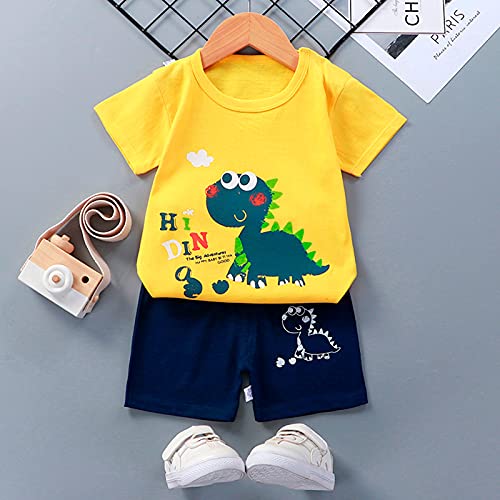 Image of Bold N Elegant Unisex Kid Cotton Solid Playful Happy Face Print Half Sleeve T-Shirt & Denim Shorts Summer Clothing Set