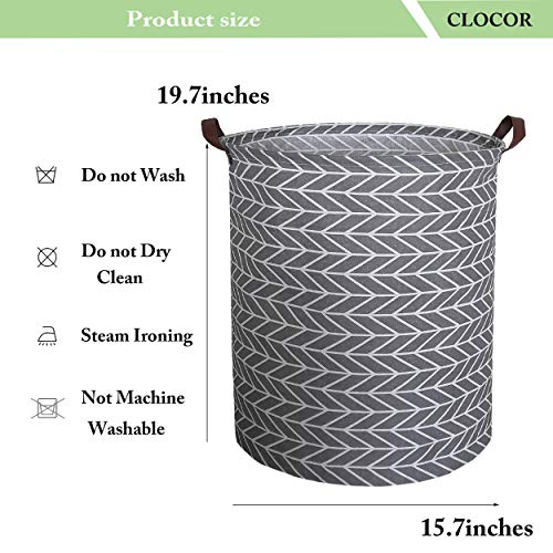 image for CLOCOR Large Round Storage Baskets,Collapsible Storage Bin, Dirty Laun