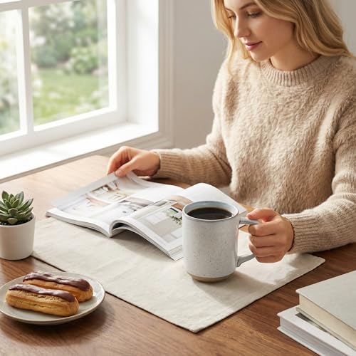 Set de 4 tazas de cerámica para café Hasense 14 oz miniatura 2