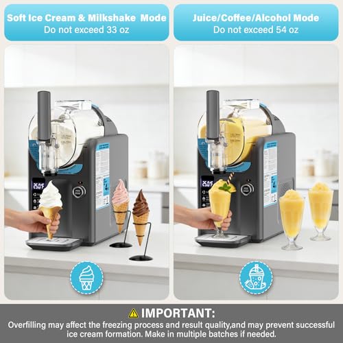 Image of Ice Cream Machine Frozen Drink Maker, Slushie Machine for Home - Slushy Machine Maker No Ice Needed Self Cleaning, 5 Preset for Soft Serve Ice Cream, Slushie, Margarita, Frappes, Milkshake